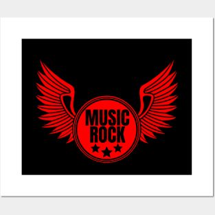 Musicrock wing Posters and Art